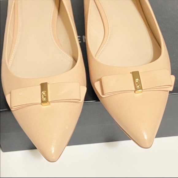 Cole Haan | Elsie Bow Skimmer Nude Point Toe Flats - Picture 4 of 5